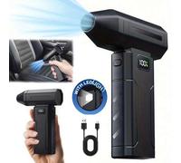 Shein 100,000 RPM Mini Ventilador Turbo, Soplador de Aire Eléctrico Potente con Motor Sin Escobillas, Ventilador de Chorro Turbo con 5 Velocidades Ajustable