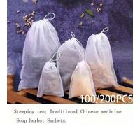 Shein 100/200 piezas Bolsa no tejida de grado alimenticio; Varios tamaños para satisfacer diferentes necesidades. Bolsa de té desechable de tela no tejida c