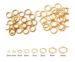 Shein 100-200 Piezas De Anillos De Salto Abiertos De Acero Inoxidable, Conectores De Anillos Divididos Para Hacer Joyas De Bricolaje, Suministros Mayoristas