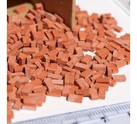 Shein 100/200 piezas Mini bloques de construcción, Bloques de arquitectura en miniatura, Ladrillos micro rojos, Ladrillos falsos realistas, Mini ladrillos,