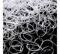 Shein 100-2000 piezas/Set Lazos de goma transparentes desechables, simples y elegantes, de estilo casual, gruesos y anchos de 1,5 cm/0,6 pulgadas, adecuados