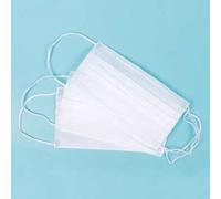 Shein 100/50/10 paquetes de máscaras protectoras desechables blancas, con un diseño de protección mejorada de tres capas y equipadas con hebillas ajustables