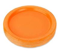 Shein 100/50/20/10/5 piezas Platos redondos naranjas para postres y pasteles, incluyendo 7 pulgadas y 9 pulgadas, paquete al por mayor de suministros para f