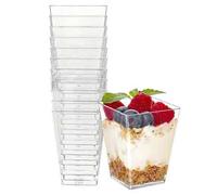 Shein 100/50 piezas Vasos de postre de 5 onzas, vasos de natillas aptos para fruta, mousse, helado - Vasos de chupito, vasos de aperitivos para catering, ev