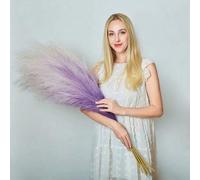 Shein 100/80/60/50 piezas/30 piezas/20 piezas/15 piezas/10 piezas/1 pieza de 55CM / 97CM Hierba de Pampas artificial de color rosa, decoración de 1,8 pies d