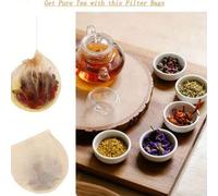 Shein 100 bolsitas de té con cuerda colgante, pueden filtrar té suelto, té de hierbas, polvo de medicina china, etc. Agujeros de malla fina y densa que no f