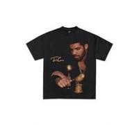 Shein 100% Cotton Drake "Take Care" Album Graphic Bootleg T-Shirt - Oversized Soft Workout Top & Funny Gym Shirt - Unisex Casual Music Tee for Men and W