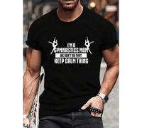 Shein 100% Cotton I'm A Gymnastics Mom We Don't Do That Keep Calm Thing T-Shirt Women's Men's Graphic Tee Causal Tops Fashion Tshirt Short Sleeve T-ShirtMen