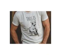 Shein 100% Cotton This is Bull Sh!t, a bull sat on the toilet, funny T-Shirt