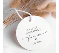 Shein 100 Etiquetas de regalo con la frase "Un pequeño detalle de nosotros para ti", etiquetas de agradecimiento en forma de círculo de 4,5 cm/1,77 pulgadas