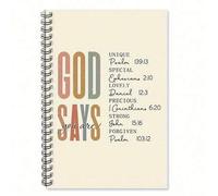 Shein 100 páginas Cuaderno espiral con versículos bíblicos inspiradores - Planificador y diario diario cristiano, regalo para mujeres, diseño con temas reli