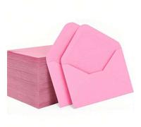 Shein 100 piezas/50 piezas/20 piezas/1 pieza Sobres mini de papel kraft, sobres de papel kraft marrón adecuados para tarjetas de regalo y tarjetas de presen