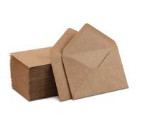 Shein 100 piezas/50 piezas/20 piezas Miniensobres 100 unidades 4.1 X 2.75 pulgadas Sobres de kraft marrón a granel Bolsillos de sobre pequeños para tarjetas