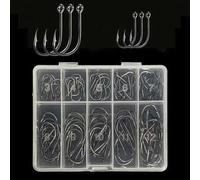 Shein 100 Piezas Anzuelos De Pesca Con Púas Y Agujero, Tamaño 3-12, Adecuados Para Varios Escenarios De Pesca