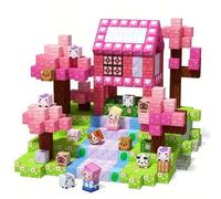 Shein 100 piezas Bloques de construcción magnéticos Conjunto del mundo de Sakura - Regalo sensorial STEM, juguete de cubos de construcción 3D, bloques de cu