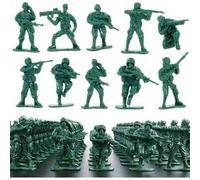 Shein 100 piezas Conjunto de modelo de soldado de juguete, soldados de plástico, vehículos blindados, tanques