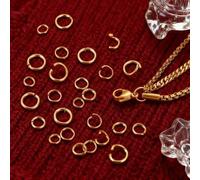 Shein 100 piezas de anillos de salto abiertos de acero inoxidable 304 chapados en oro de 18 quilates, para hacer joyas, accesorios DIY y conectores