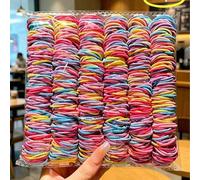 Shein 100 piezas de ligas para el cabello de moda simple y versátil para niñas, uso diario, regalo de vacaciones/cumpleaños para amigas