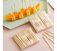 Shein 100 piezas de palillos de madera desechables para frutas, adecuados para la cocina, restaurante, fiesta, celebración festiva, Navidad