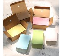 Shein 100 piezas de tarjetas en blanco de 9*5.4cm, adecuadas para tarjetas de visita, tarjetas de felicitación, etiquetas de libros, ocasiones de vuelta al