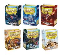 Shein 100 piezas Fundas para cartas Dragon Shield Standard Mate 66x91mm, Multicolor, Adecuadas para MTG/PKM TCG/PTCG Star Cards, Protección de cartas de jue