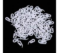 Shein 100 piezas Ganchos de plástico blanco para cortinas