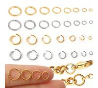 Shein 100 piezas/lote Anillos divididos de acero inoxidable, anillos partidos para suministros de elaboración de joyería DIY