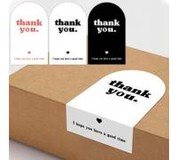 Shein 100 piezas/Paquete Pegatinas simples en inglés de agradecimiento, Etiquetas de sello de aviones rosas para paquetes, regalos, fiestas, decoración de r