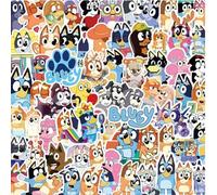 Shein 100 PIEZAS Pegatinas de dibujos animados de Bluey con graffiti. Pegatinas lindas de Bluey y Bingo para laptop, teléfono, guitarra, refrigerador, a pru
