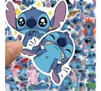 Shein 100 piezas Pegatinas divertidas de Stitch de Disney, adecuadas para equipaje, fundas de teléfono, decoración de bolígrafos, pegatinas de cuentas manua