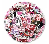 Shein 100 piezas Pegatinas estéticas rosas, Pegatinas Y2K, Pegatinas esenciales Y2K, Regalos Y2K, Pegatinas retro, Pegatinas de los 90, Pegatinas de vinilo