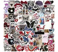 Shein 100 piezas Pegatinas estilo estético Y2K oscuro, Pegatinas Y2K Downtown, Regalos Y2K, Pegatinas retro, Pegatinas de los 90, Pegatinas de vinilo resist
