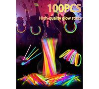 Shein 100 piezas Set de Varitas Luminosas de 8 Pulgadas, Varitas Luminosas Súper Brillantes, de Alta Calidad, Capaces de Emitir Luz Durante 8 a 12 Horas, Se