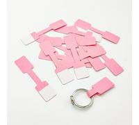 Shein 100 piezas/Set Tarjetas de precio de papel rosa para joyas, como anillos y collares, para exhibición y almacenamiento, de vuelta a la escuela