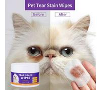 Shein 100 piezas Toallitas limpiadoras de ojos para mascotas - Eliminación suave de manchas de lágrimas, restos oculares, secreciones y mucosidad - Toallita