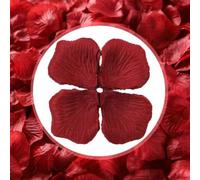 Shein 1000 piezas de pétalos de flores de color vino tinto, flores artificiales para decoración de bodas y fiestas, confeti de papel colorido