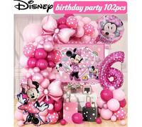 Shein 102 piezas Decoración de globos de Mickey Mouse de Disney para fiesta de cumpleaños, hogar, Día de la Madre, Graduación - Globos de lámina para decora