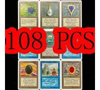 Shein 108 cartas de Magic The Gathering con núcleo negro, que incluyen tierras duales, tierras de búsqueda y tierras de choque, cartas proxy de MTG