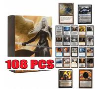 Shein 108 piezas Cartas de Magic The Gathering de centro azul, tierras duales, tierras de búsqueda, tierras de sacudida, cartas proxy