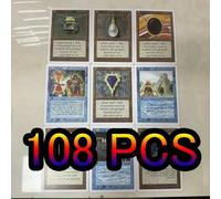 Shein 108 piezas de cartas proxy de Magic The Gathering con núcleo negro que incluyen tierras duales, tierras de búsqueda y tierras de choque