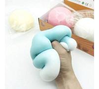 Shein 10cm Súper Pelota de Queso Esponjosa Grande, Juguete Apretable de Alivio de Estrés Jumbo, Juguete Apretable de Rebote Lento Extra Grande, Juguete de A