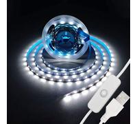 Shein [10m/5m/3 metros/2m/1m] Tira de luz flexible LED, alimentada por USB, con interruptor incorporado, resistente al agua, autoadhesiva, diseño cortable,