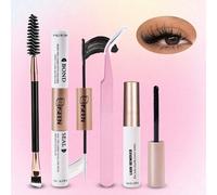 Shein 10ml Pegamento y sellador de pestañas, adhesivo y sellador de pestañas individuales, súper fuerte, kit de 5ml de extensión de pestañas DIY y removedor