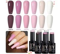 Shein 10ML YOKEFELLOW Esmalte de uñas en gel, color rosa estilo primavera verano fresco y dulce, esmalte de uñas en gel semi-permanente resistente a remojo
