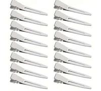 Shein 10pcs/20pcs/40pcs Pinza de pelo hueca de aleación plateada de 1.77in estilo Y2K, simple, de moda, linda, casual, de calle y conveniente para mujer