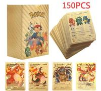Shein 110 Cartas (Series Vmax, Gx, V, EX Raras) Sin repetición, con Pikachu dorado, Charizard, Arceus. Juego de colección de cartas en inglés, español, fran