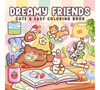 Shein (110 Páginas/265g) Amigos soñadores: Libro para colorear para adultos y adolescentes, con adorables amigos animales y personajes fantásticos, que cuen