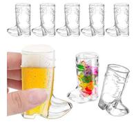 Shein 12/10/5/15 piezas, Copas de vino de mezclilla de 1 oz, Copas de vino de plástico en forma de bota de vaquero mini, Tazas de bota de vaquero occidental