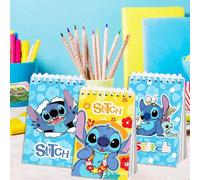 Shein 12/10/6pcs Cuaderno de Espiral Stitch para Oficina, Papel de Cuaderno con Tema de Dibujos Animados, Diario con Tema de Dibujos Animados, Cuaderno Froz