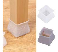 Shein 12/20 piezas Protector de piso para patas de silla cuadradas, Cubierta de silicona para patas de silla, Protectores de patas de muebles, Almohadilla p